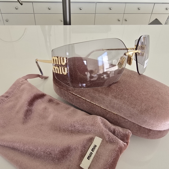 Miu Miu 54ys Women\'s Sunglasses Light Gray/gold main image 8